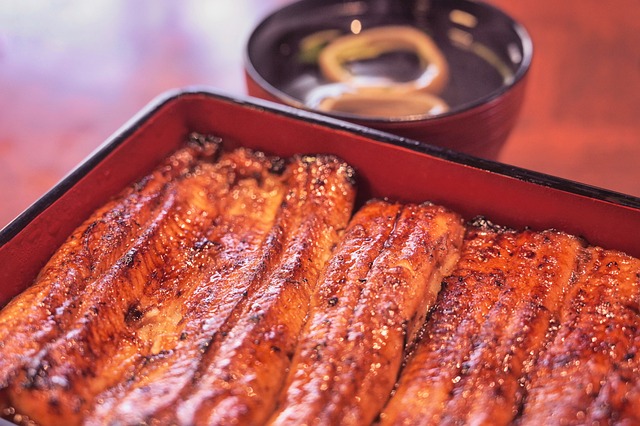 A box of grilled unagi.