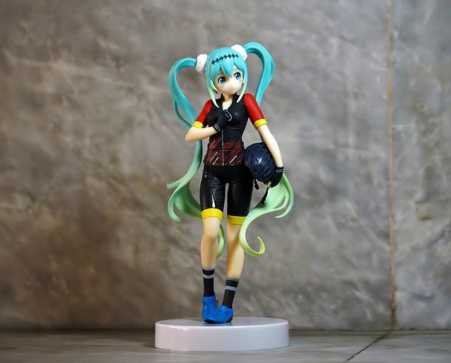 An action figure of Hatsune Miku, a popular vocaloid